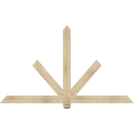 Ekena Millwork Kennewick Rough Sawn Timber Gable Bracket, Douglas Fir, 72"W x 42"H x 2"D x 4"F, 14/12 Pitch GBW072X42X0204KEN00RDF